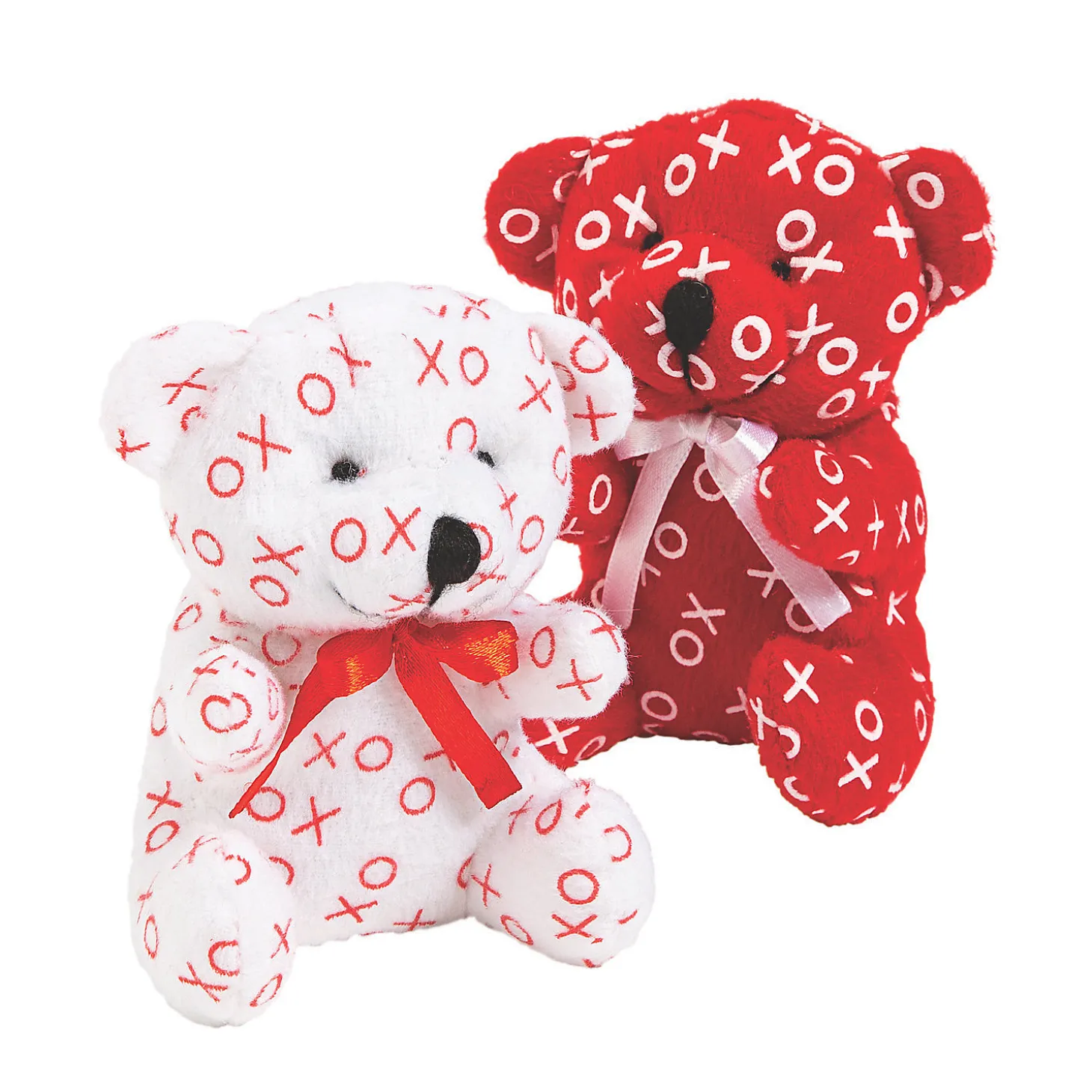 Bulk 72 Pc. Mini Valentine's Day Hugs & Kisses Stuffed Bears