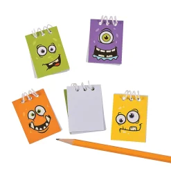 Bulk 48 Pc. Monster Face Mini Spiral Notepads