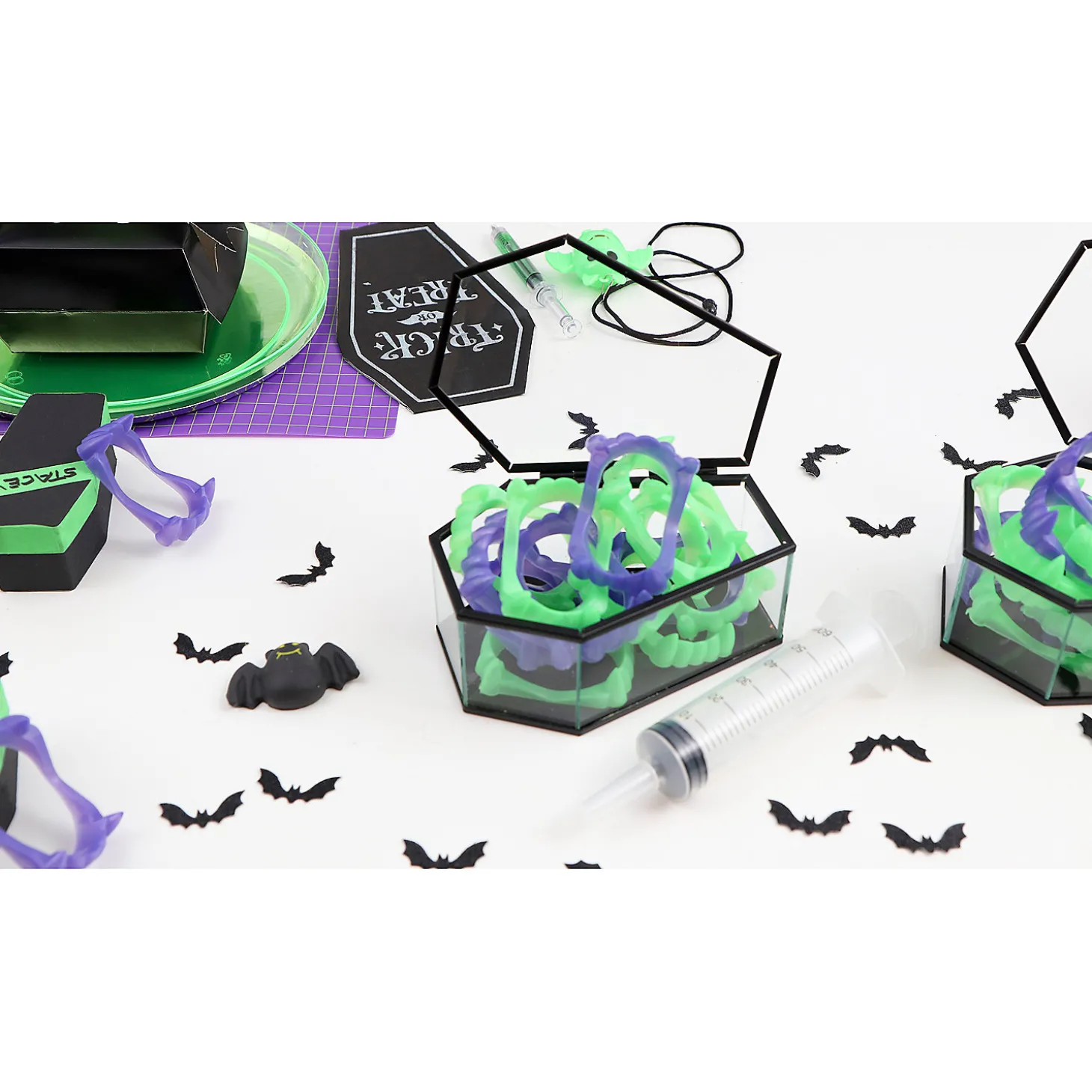 Bulk 144 Pc. Neon Bpa-Free Plastic Vampire Teeth