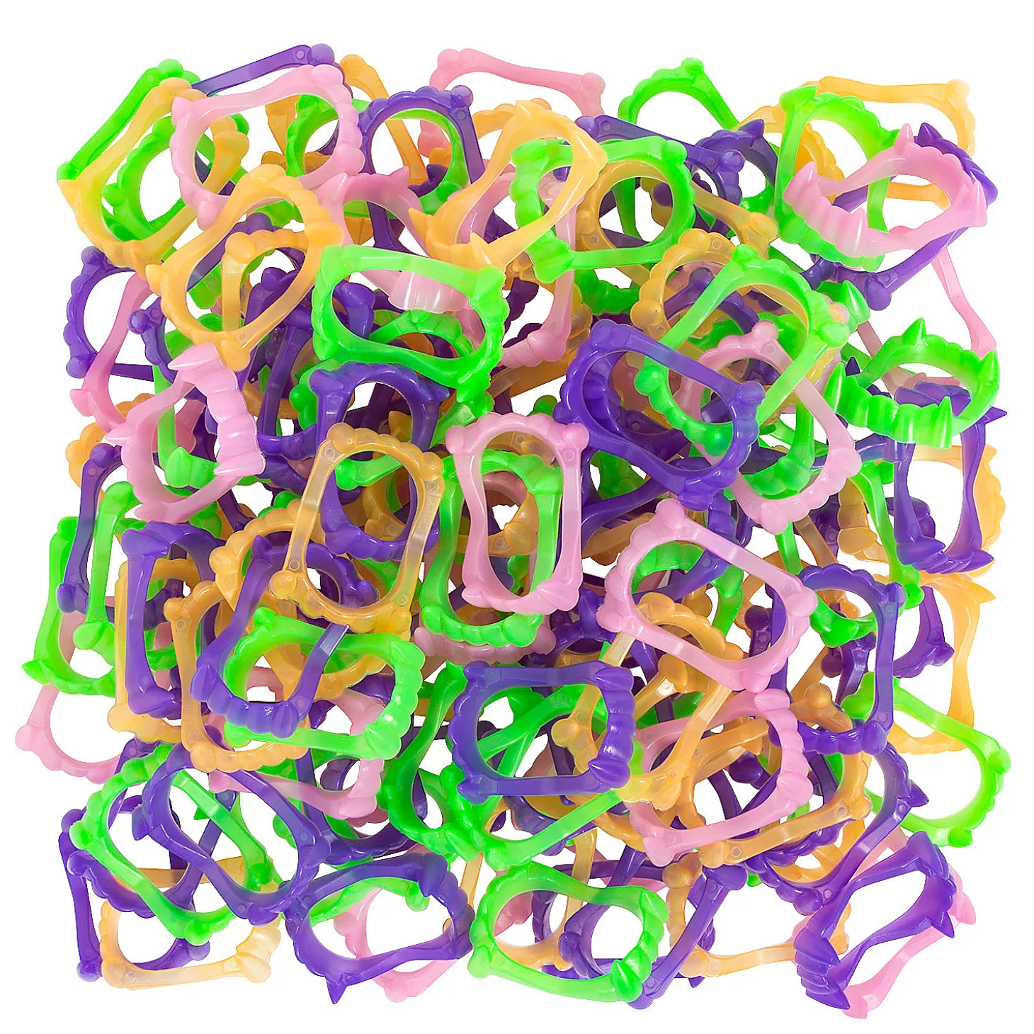 Bulk 144 Pc. Neon Bpa-Free Plastic Vampire Teeth