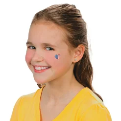 Bulk 72 Pc. Patriotic Glitter Flag Temporary Tattoo Assortment - 72 Pc.