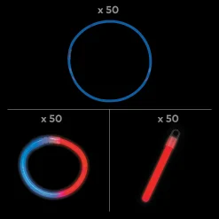Bulk 198 Pc. Patriotic Glow Family Kit