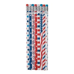 Bulk 72 Pc. Patriotic Patterns Pencil Assortment