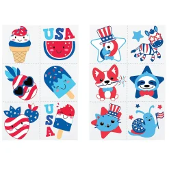 Bulk 504 Pc. Patriotic Temporary Tattoo Assortment