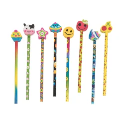 Bulk 72 Pc. Pencils With Assorted Pencil Top Erasers