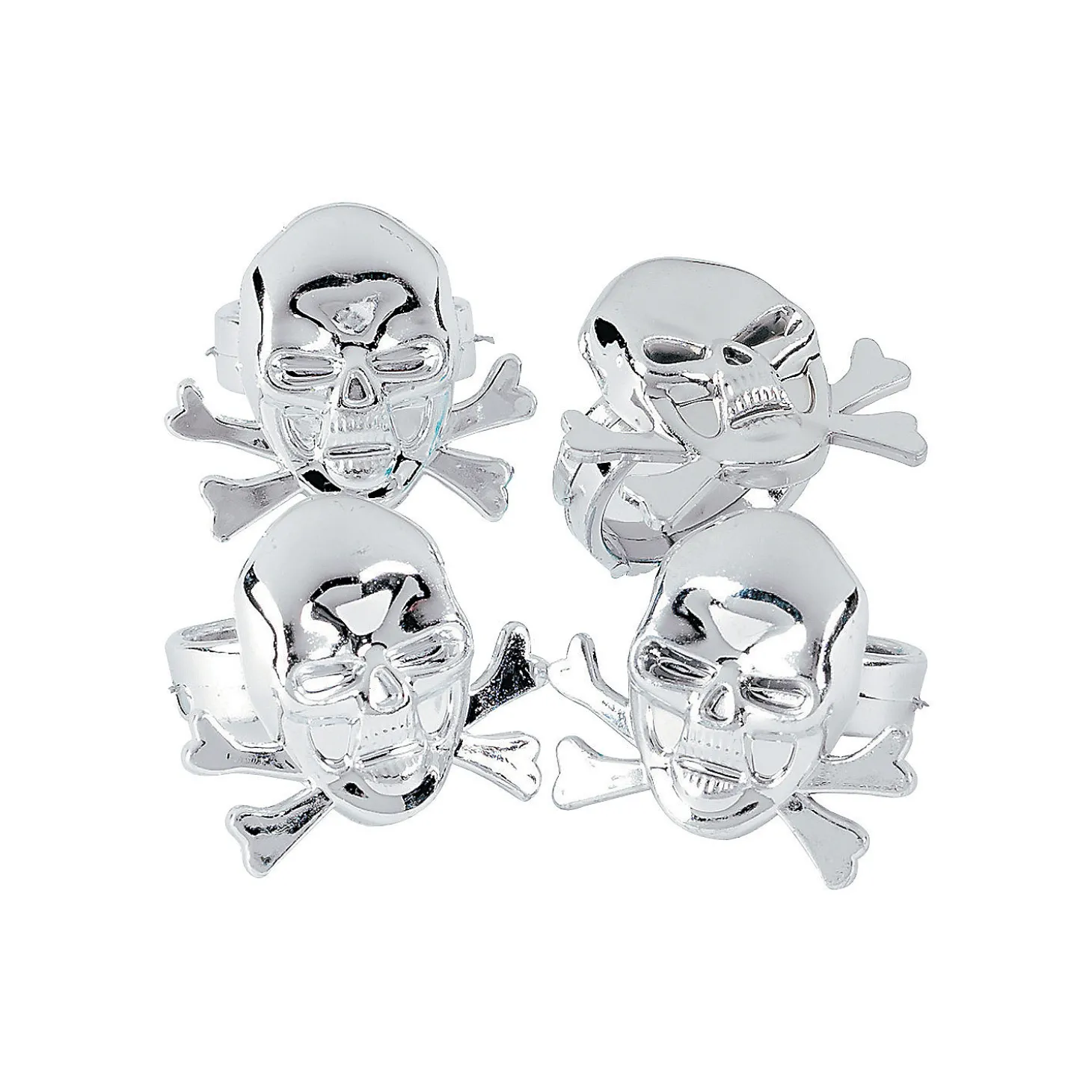 Bulk 48 Pc. Pirate Skull Plastic Rings