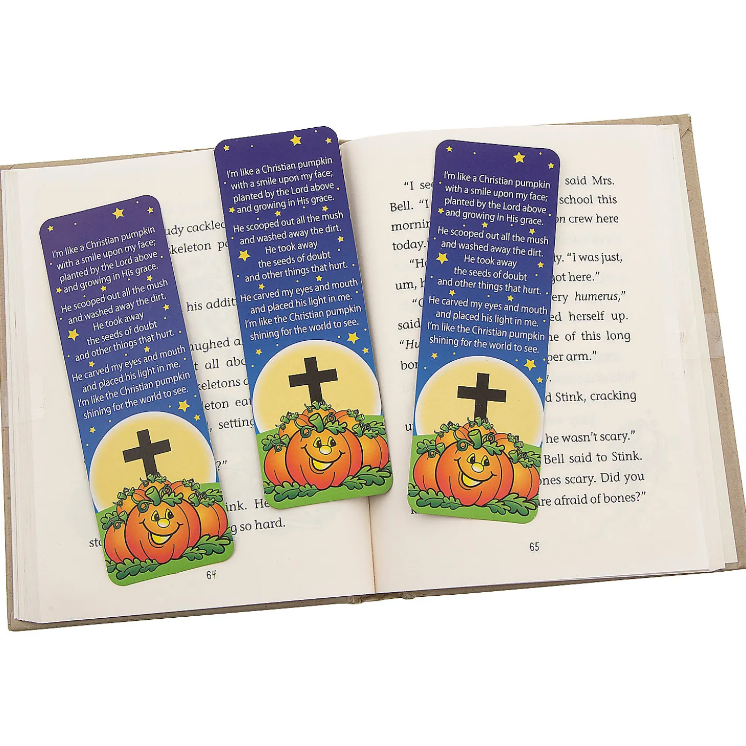 Bulk 48 Pc. Pumpkin Prayer Bookmarks