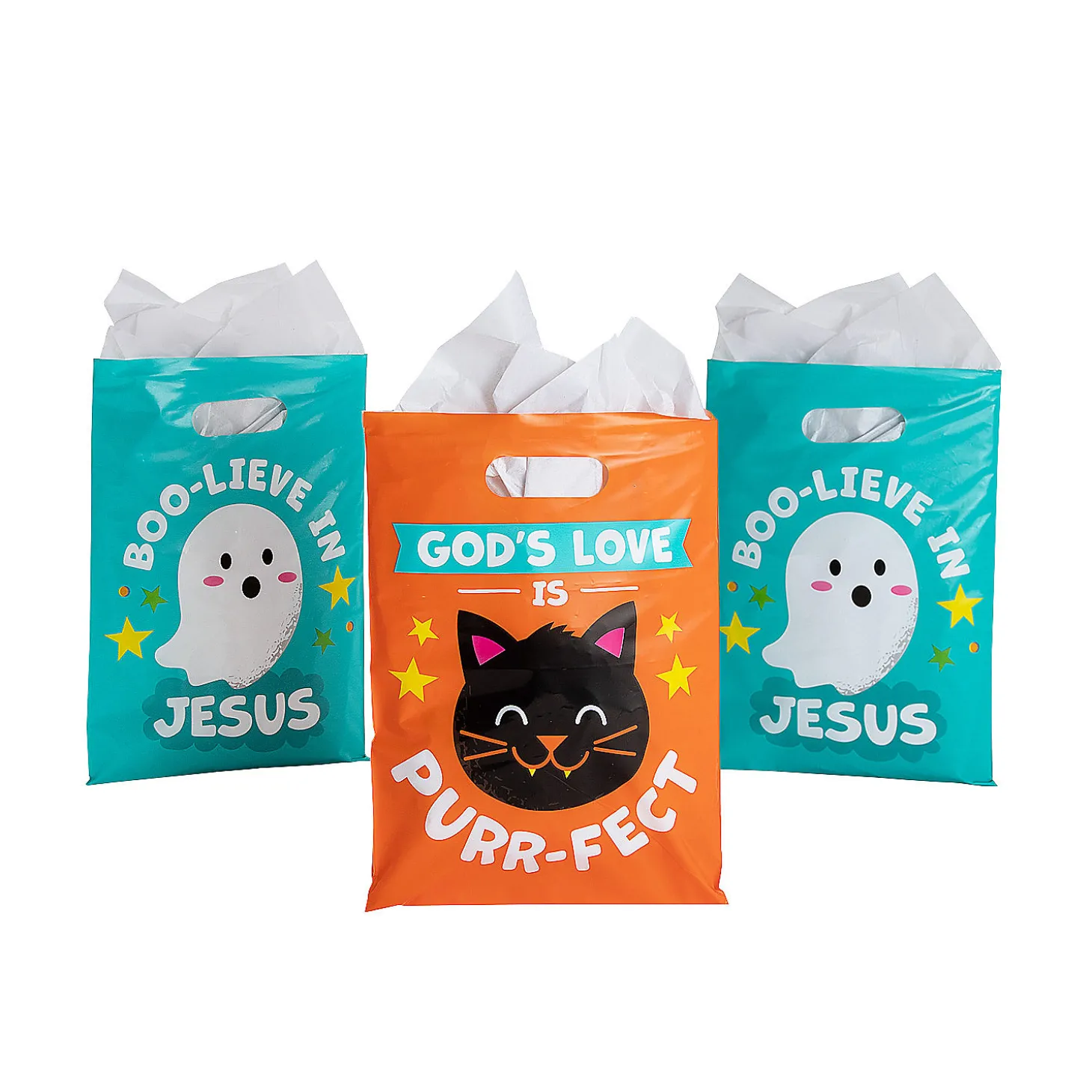 Bulk 50 Pc. Religious Halloween Character Favor Bags