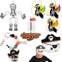 Bulk 60 Pc. Sail The Spooky Seas Craft Kit Assortment - Makes 60