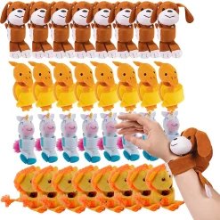 Bulk 48 Pc. Stuffed Hugging Animal Assortment Slap Bracelets