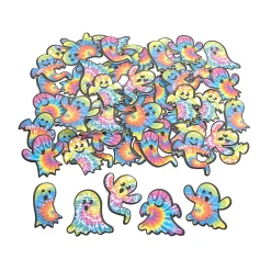 Bulk 72 Pc. Tie-Dye Halloween Ghost Self-Adhesive Shapes