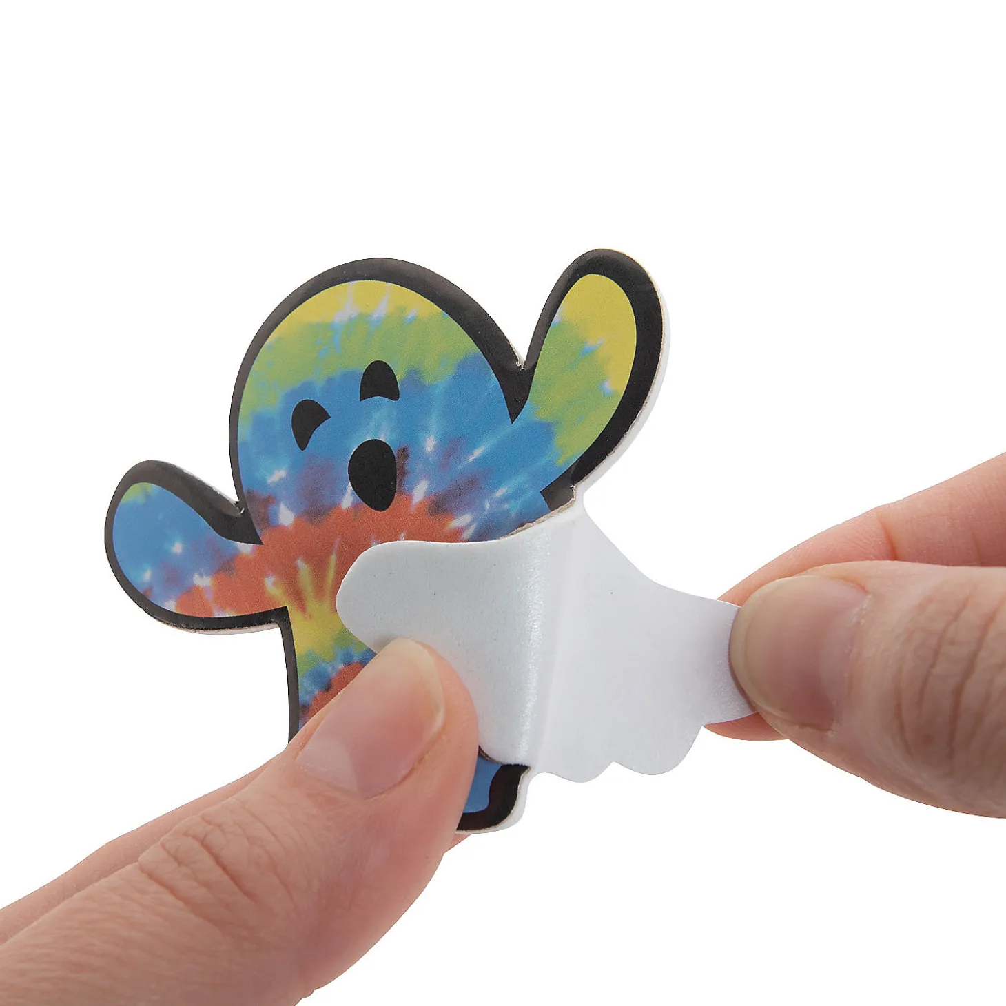 Bulk 72 Pc. Tie-Dye Halloween Ghost Self-Adhesive Shapes