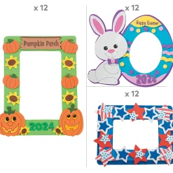 Bulk 84 Pc. Ultimate Holiday Picture Frame Magnet Craft Kit Assortment - Makes 84