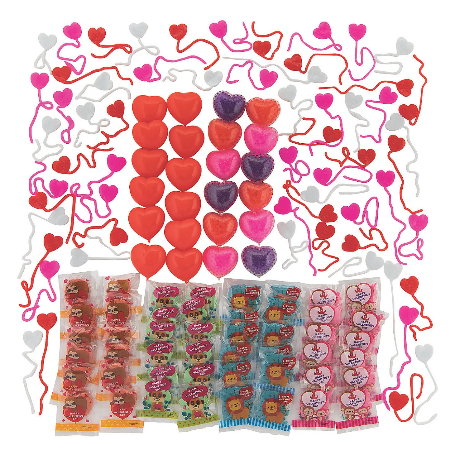 Bulk 144 Pc. Valentine Sticky Toy Assortment