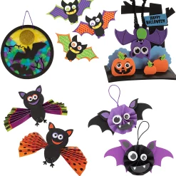 Bulk Basically Halloween Bats Craft Kit Assortment - Makes 60
