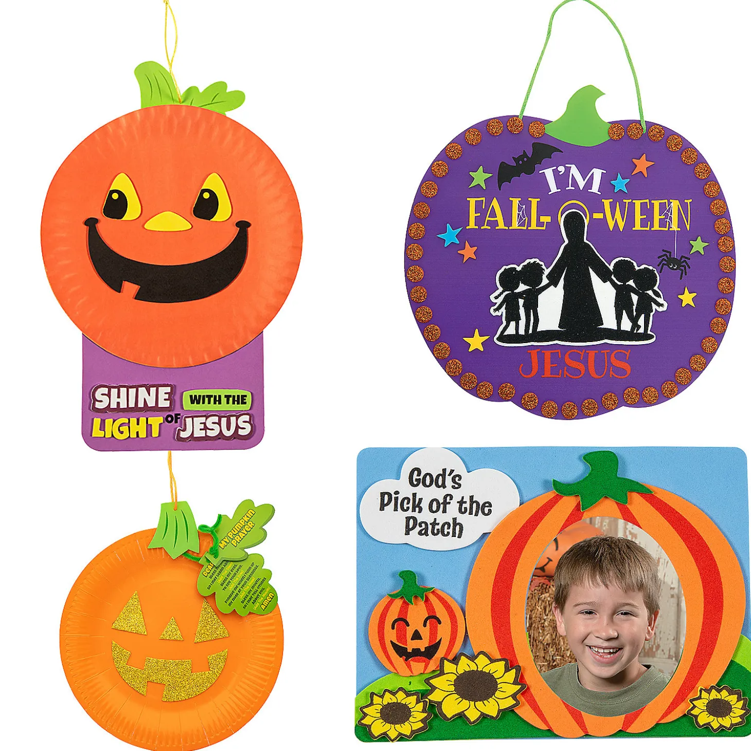 Bulk Halloween Fall-O-Ween Jesus Craft Kit Assortment - Makes 48