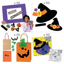 Bulk Halloween Friends Boo Bag & Craft Kit Assortment For 50