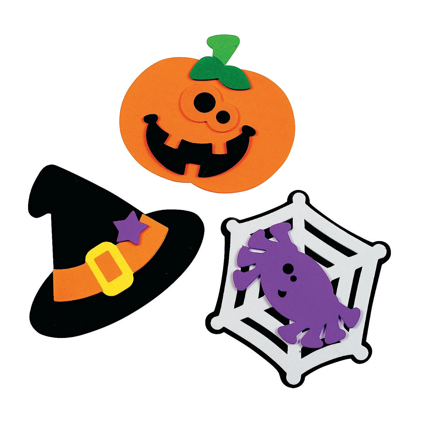 Bulk Halloween Friends Magnet Craft Kit - Makes 50