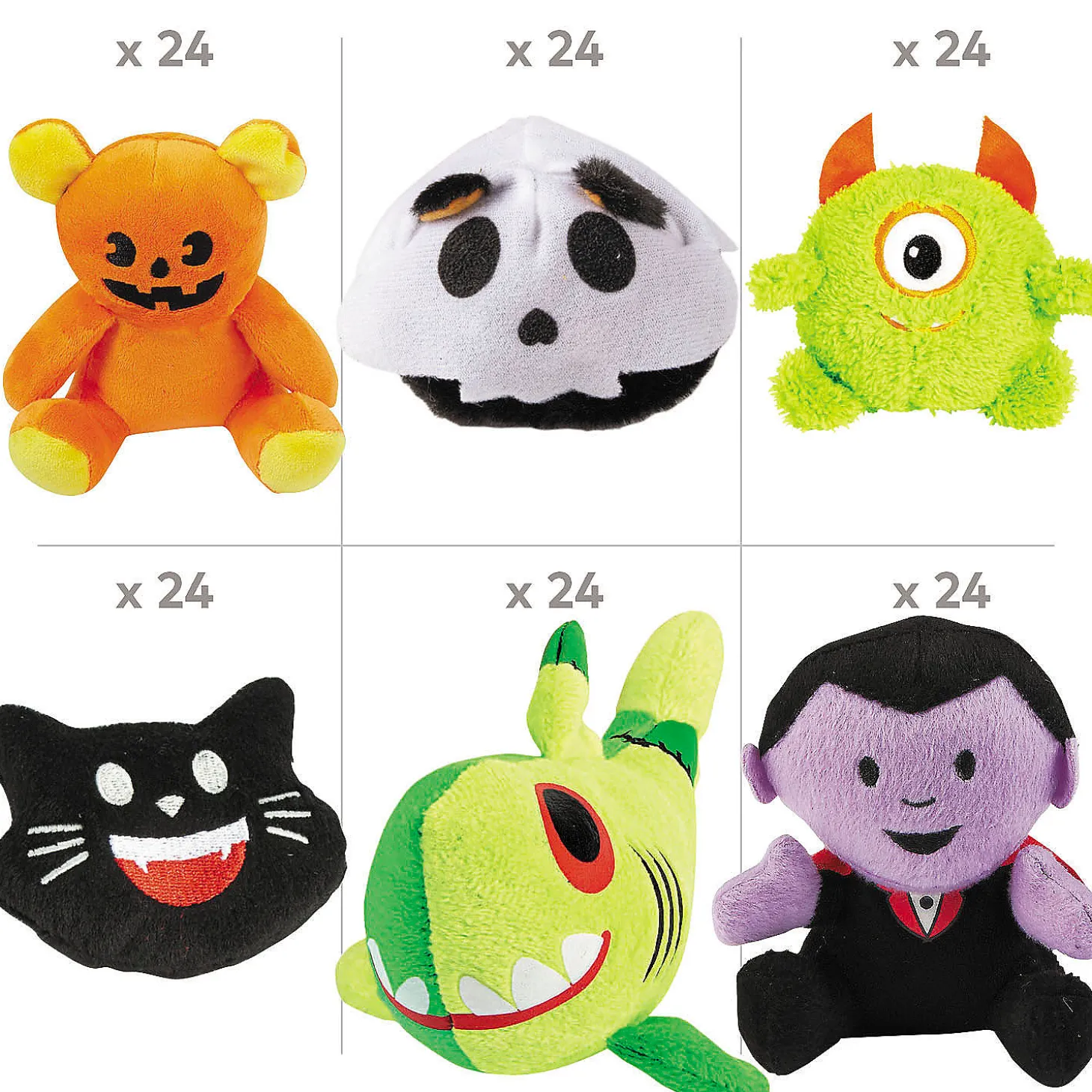 Bulk Halloween Stuffed Characters Giveaway Kit For 144