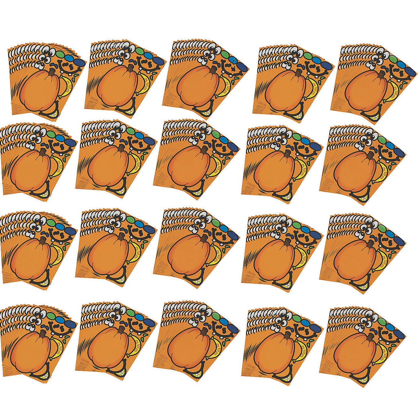 Bulk Jack-O'-Lantern Sticker Sheets - 240 Pc.