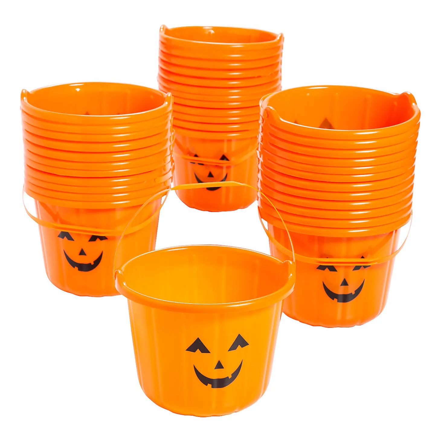 Bulk Jack-O'-Lantern Trick-Or-Treat Buckets - 72 Pc.