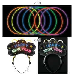 Bulk New Year's Eve Glow Accessories Kit For 48
