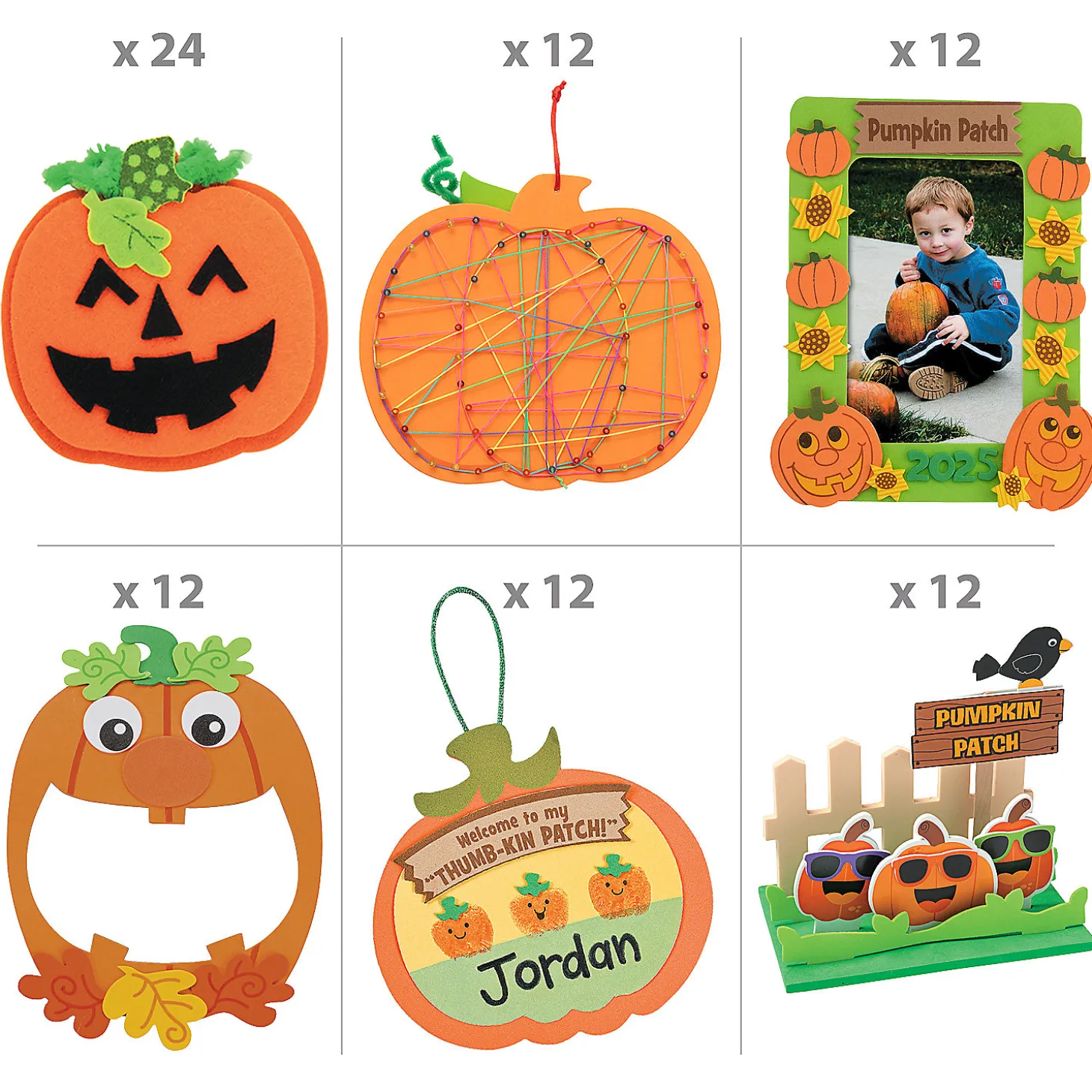 Bulk Perfect Pumpkins Craft Kit Assortment - Makes 72