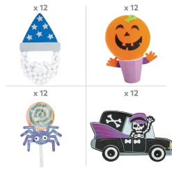 Bulk Value Halloween Craft Kit Assortment - Makes 48
