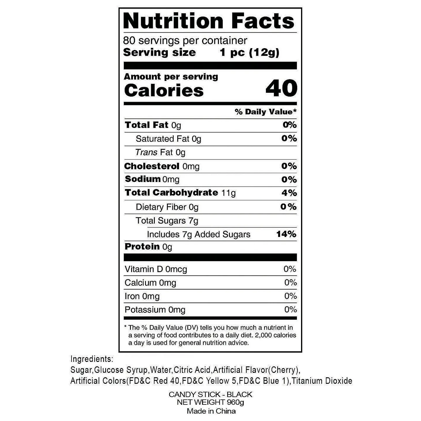 Candy Sticks - 80 Pc.