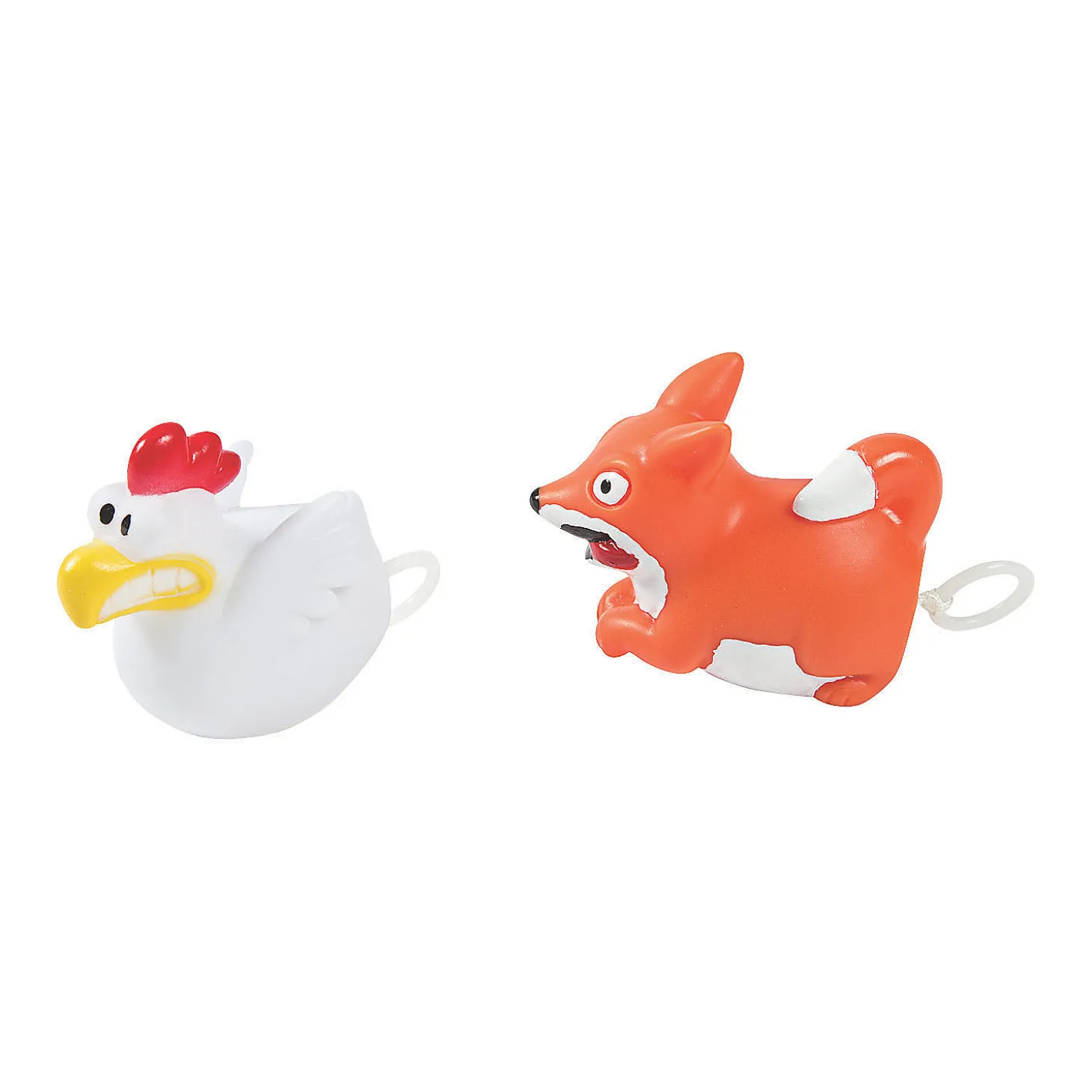 Chicken & Fox Pull-String Toys - 6 Sets