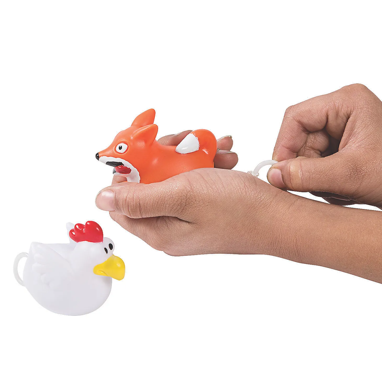 Chicken & Fox Pull-String Toys - 6 Sets
