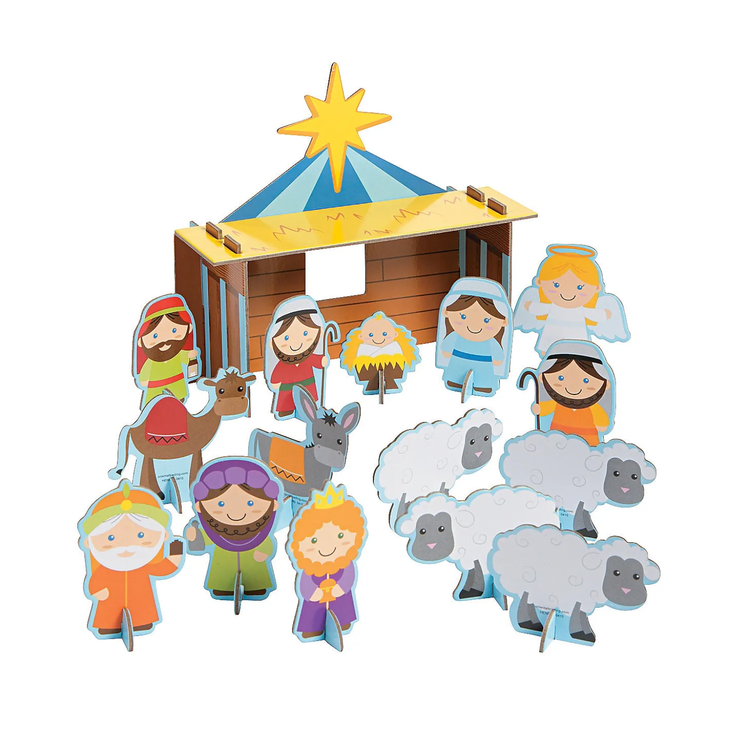 Chipboard Nativity Playset