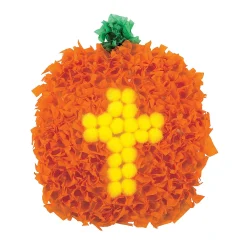 Christian Pumpkin Crinkle Tissue Paper Craft Kit- Makes 12