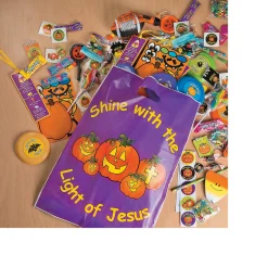 Christian Pumpkin Flashlight Keychains - 12 Pc.