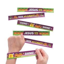 Christian Pumpkin Slap Bracelets - 12 Pc.