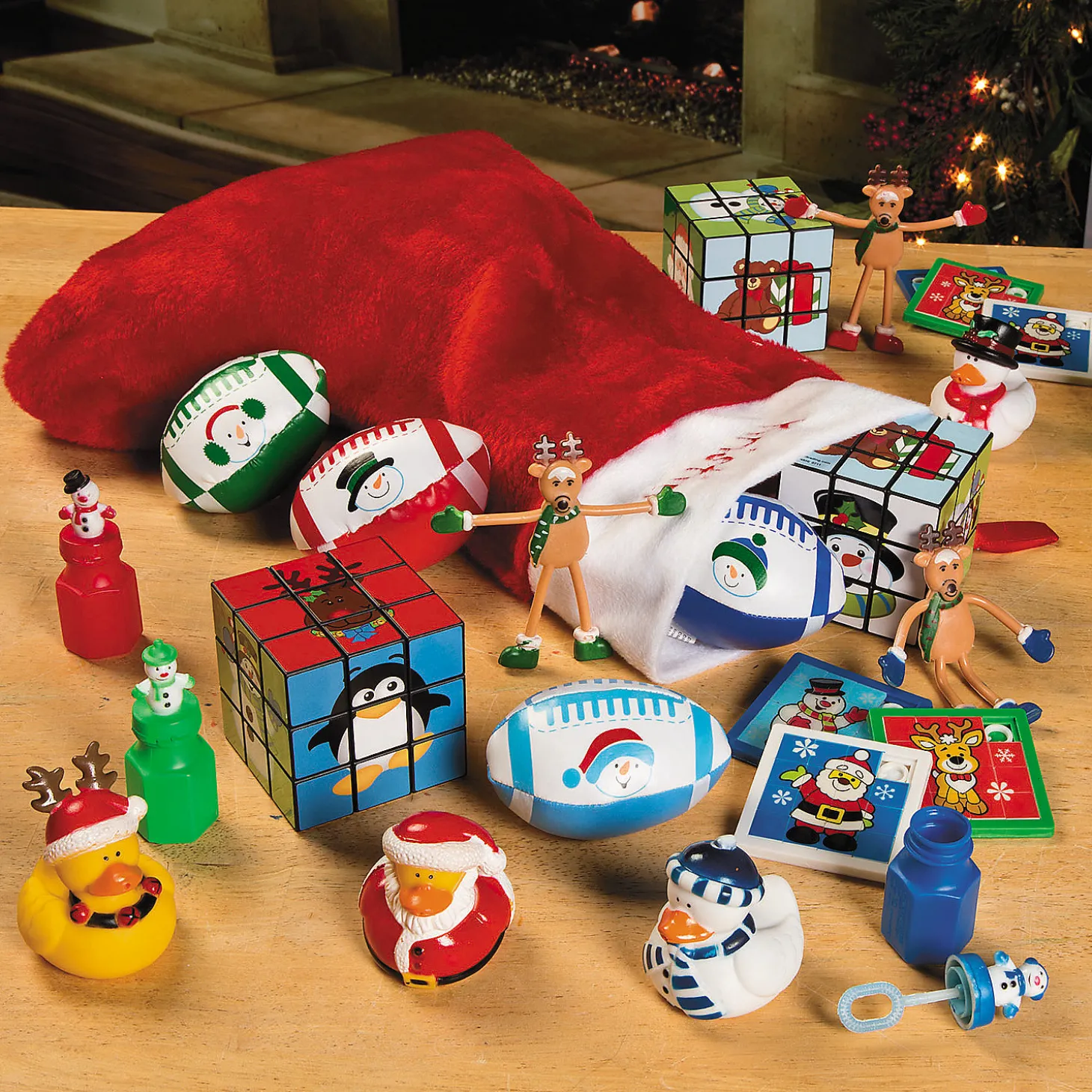 Christmas Friends Puzzle Cubes - 12 Pc.