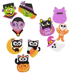 Classic Halloween Magnet Craft Kit Assortment - Makes 36