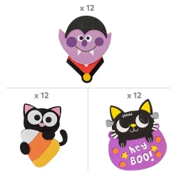 Classic Halloween Magnet Craft Kit Assortment - Makes 36