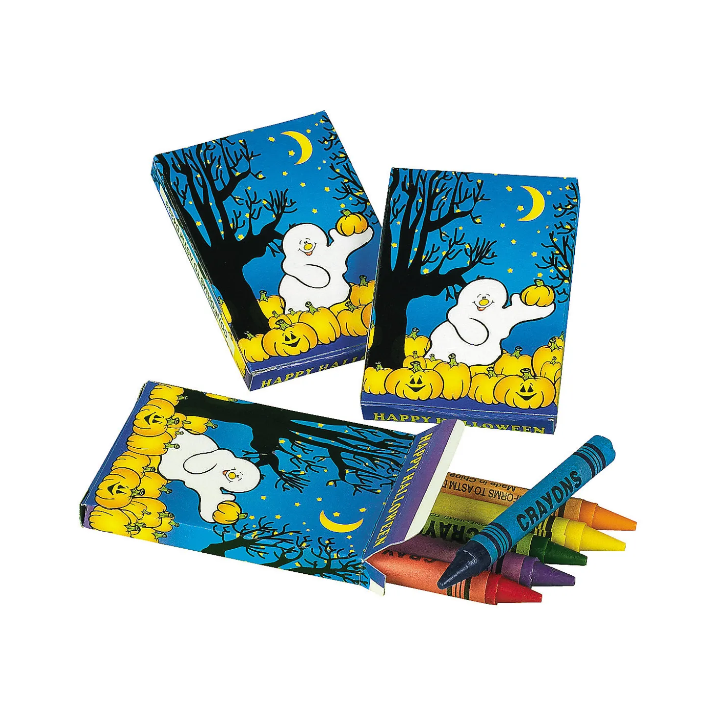 6-Color Pumpkin Patch Halloween Crayons - 24 Boxes