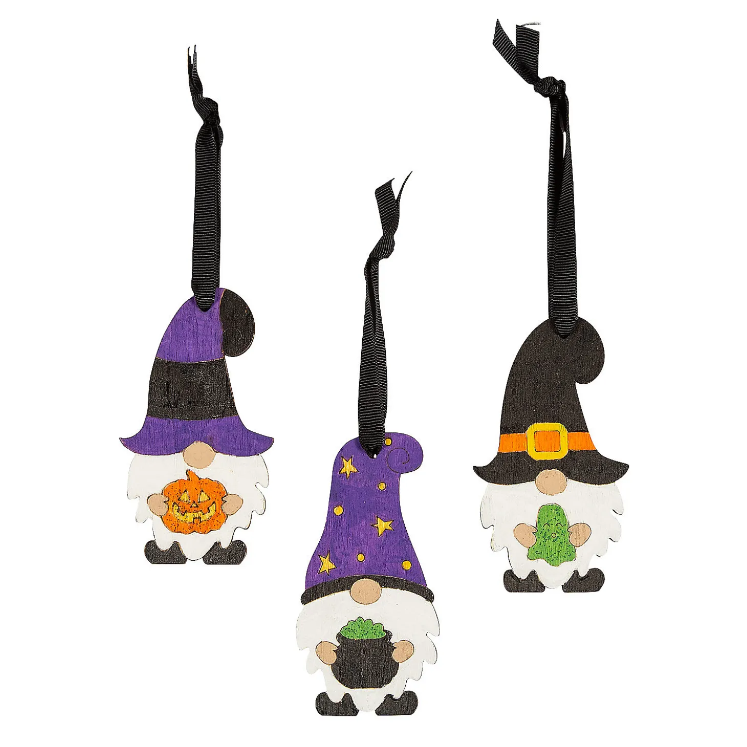 Color Your Own Halloween Gnome Ornaments - 12 Pc.