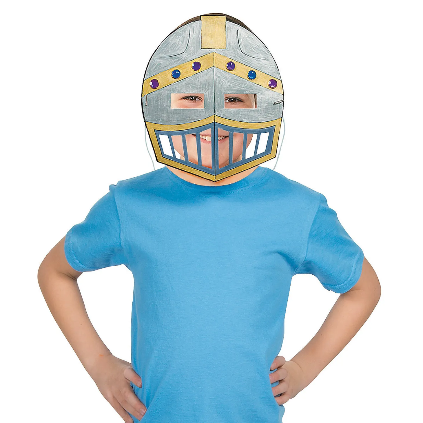 Color Your Own Knight Masks - 12 Pc.