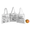 Color Your Own Mini Christian Pumpkin Canvas Tote Bags - 12 Pc.