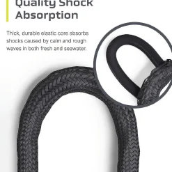 Colt Sports 2 Pack Bungee Dock Lines Mooring Rope For Boats - Green & Yellow 5 Feet - Marine Rope, Elastic Boat, Jet Ski, With Secure Stainless Steel Hooks