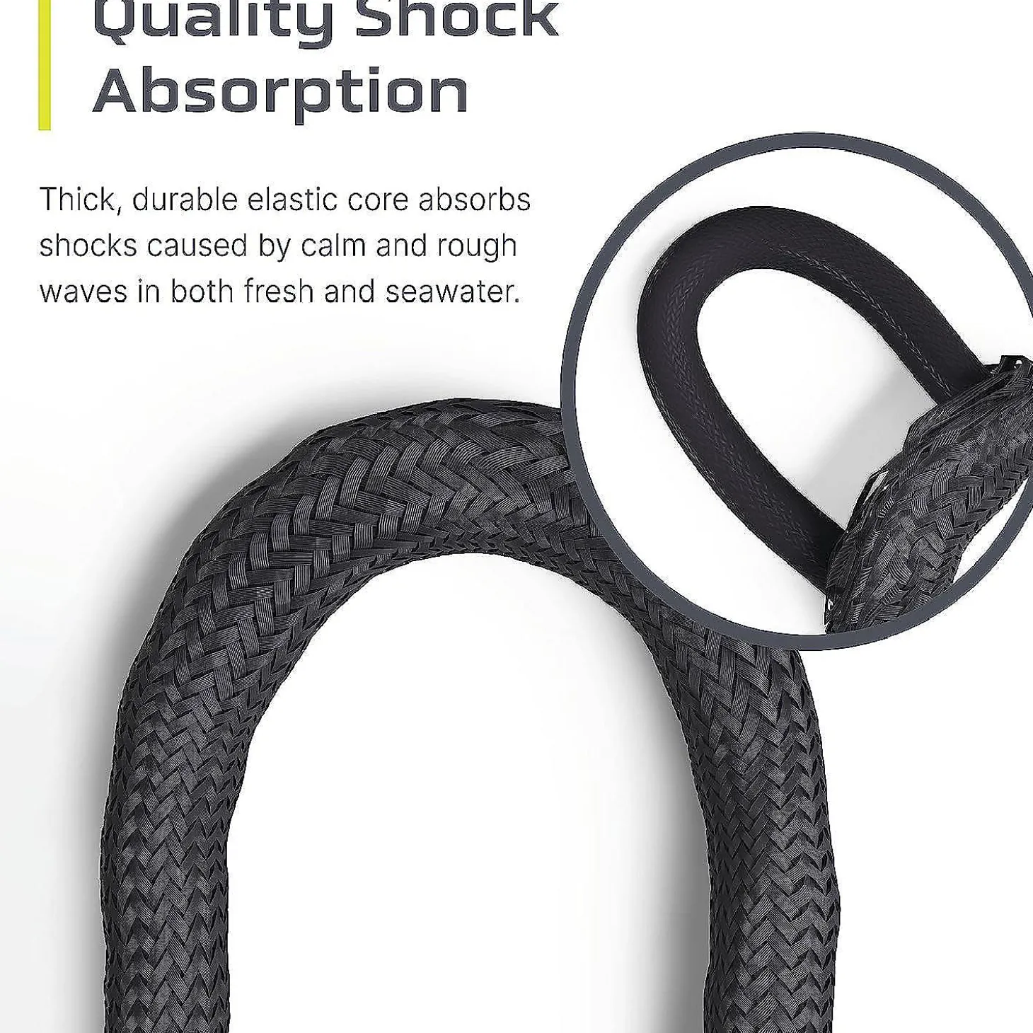 Colt Sports 2 Pack Bungee Dock Lines Mooring Rope For Boats - Green & Yellow 5 Feet - Marine Rope, Elastic Boat, Jet Ski, With Secure Stainless Steel Hooks