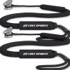 Colt Sports 2 Pack Bungee Dock Lines Mooring Rope For Boats - Black 5 Feet - Marine Rope, Elastic Boat, Jet Ski, And Dock Line With Secure Stainless Steel Hooks