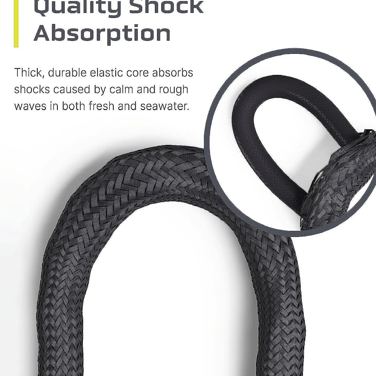 Colt Sports 2 Pack Bungee Dock Lines Mooring Rope For Boats - Black 5 Feet - Marine Rope, Elastic Boat, Jet Ski, And Dock Line With Secure Stainless Steel Hooks