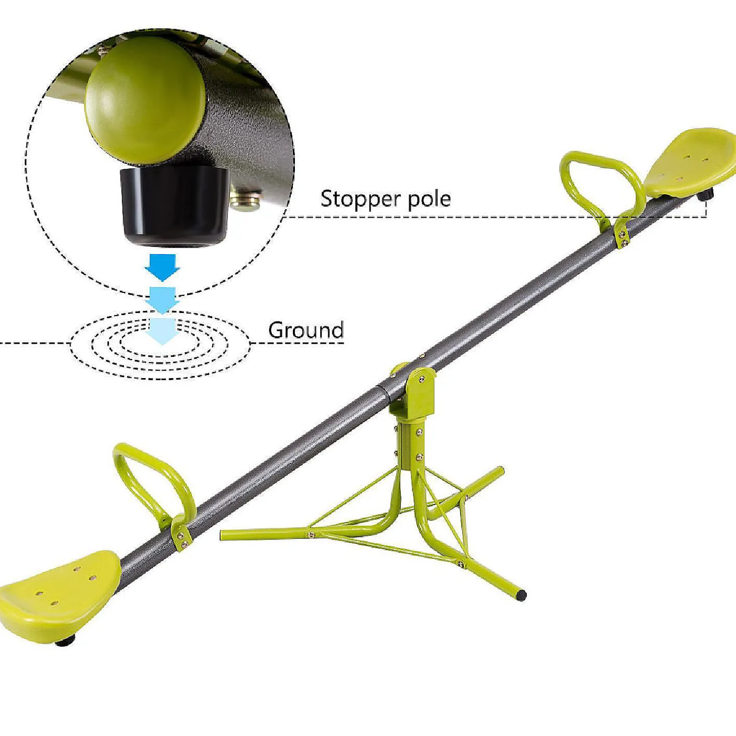 Costway Kids 360 Degree Rotation Seesaw Teeter Totter Outdoor Play Set Toy