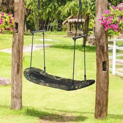 Costway Saucer Tree Swing Surf Kids Outdoor Adjustable Swing Set W/ Handle