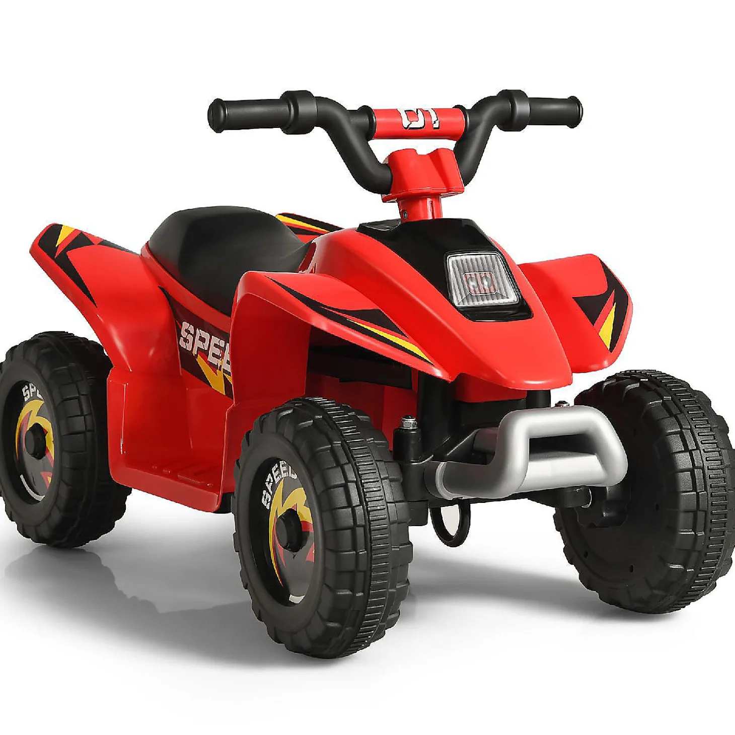 Costway 6V Kids Electric Quad Atv 4 Wheels Ride On Toy For Toddlers Forward&Reverse Red