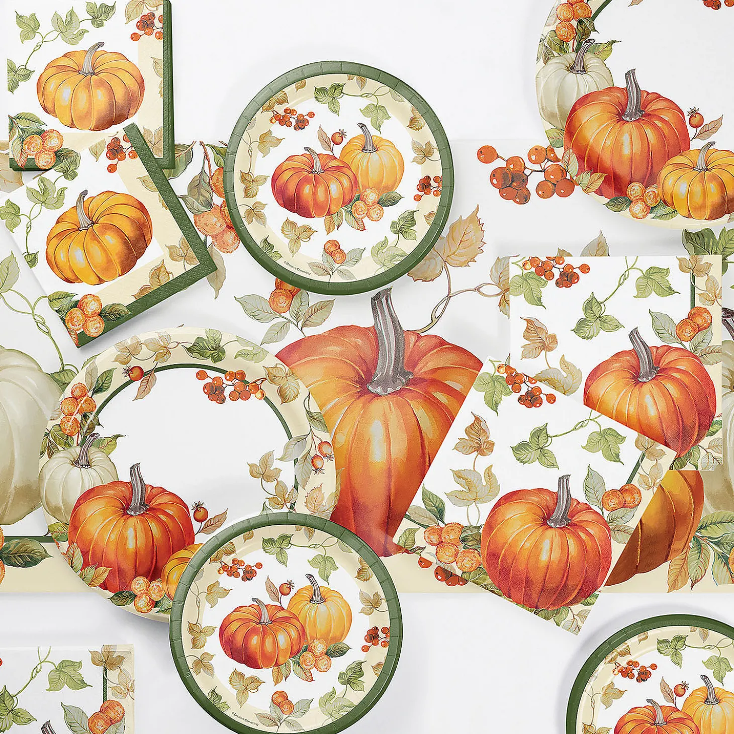 Creative Converting Pumpkin Harvest Party Supplies Kit, 49 Ct